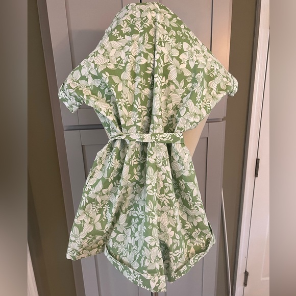 Petal & Pup Volks Button Up Romper in Sage Floral - Picture 6 of 7